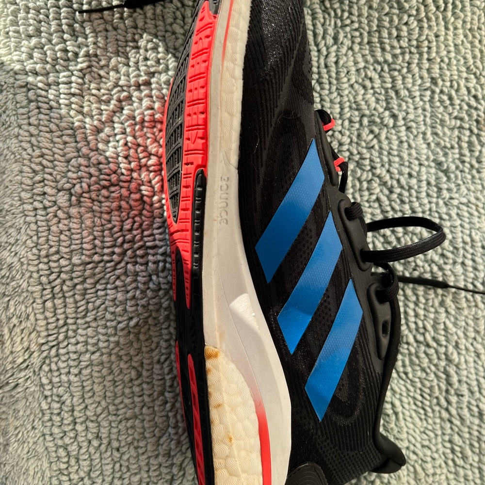 Adidas Men's Black and Blue Athletic Shoes - Picture 7 of 7